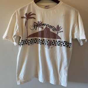 Vintage Sporto Ipanema, Rio de Janeiro Cream Graphic T-Shirt